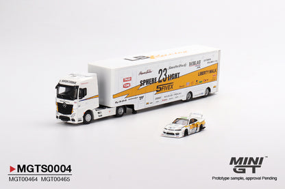 Mô hình xe Mini GT 1:64 LB Racing Transporter Set - MGTS0004