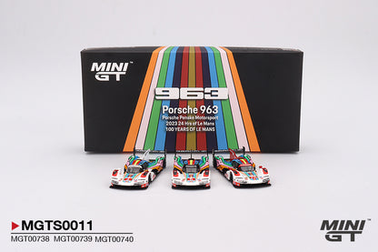 Mô hình xe Mini GT 1:64 Porsche 963 Porsche Penske Motorsport 2023 24 Hrs of Le Mans Limited Edition 3000 Sets - MGTS0011