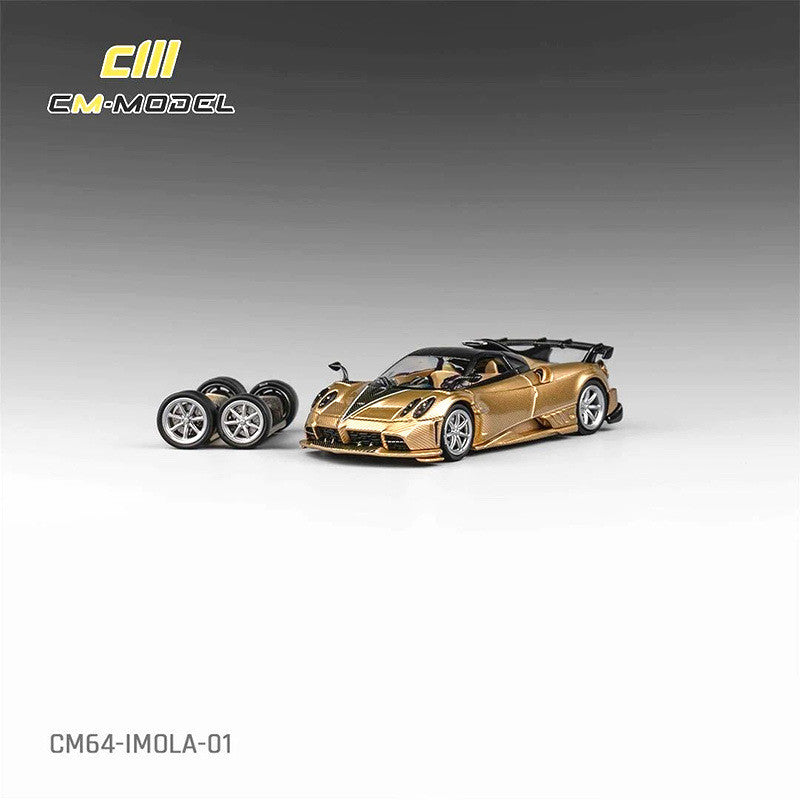 Mô hình xe Cm model Pagani Ira Imola 1/64 Vàng