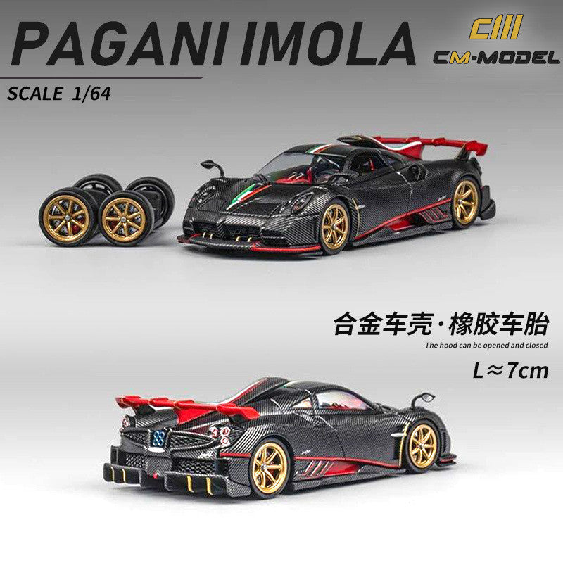Mô hình xe Cm model Pagani Ira Imola 1/64 Vàng