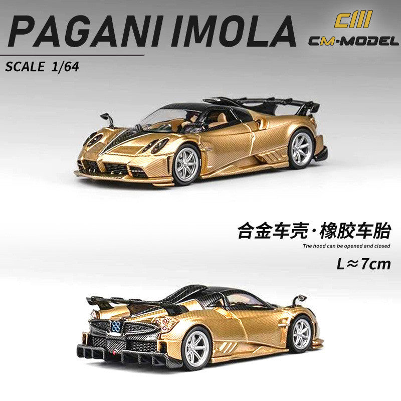 Mô hình xe Cm model Pagani Ira Imola 1/64 Vàng