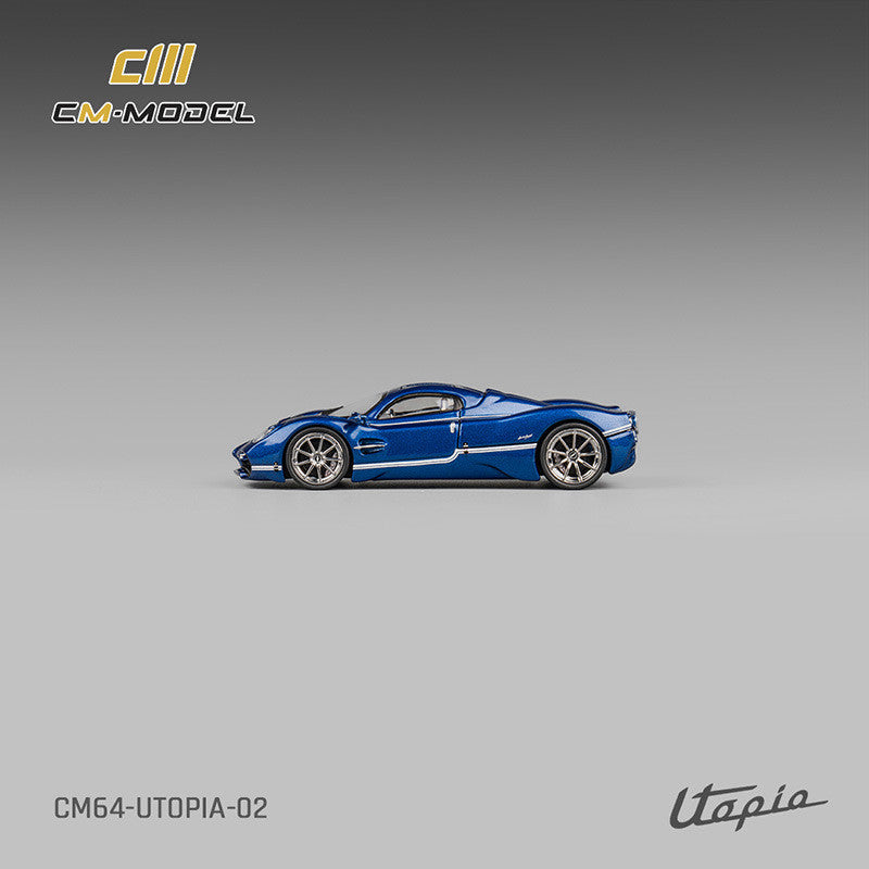 Mô hình xe Cm model Pagani Utopia 1/64 xanh