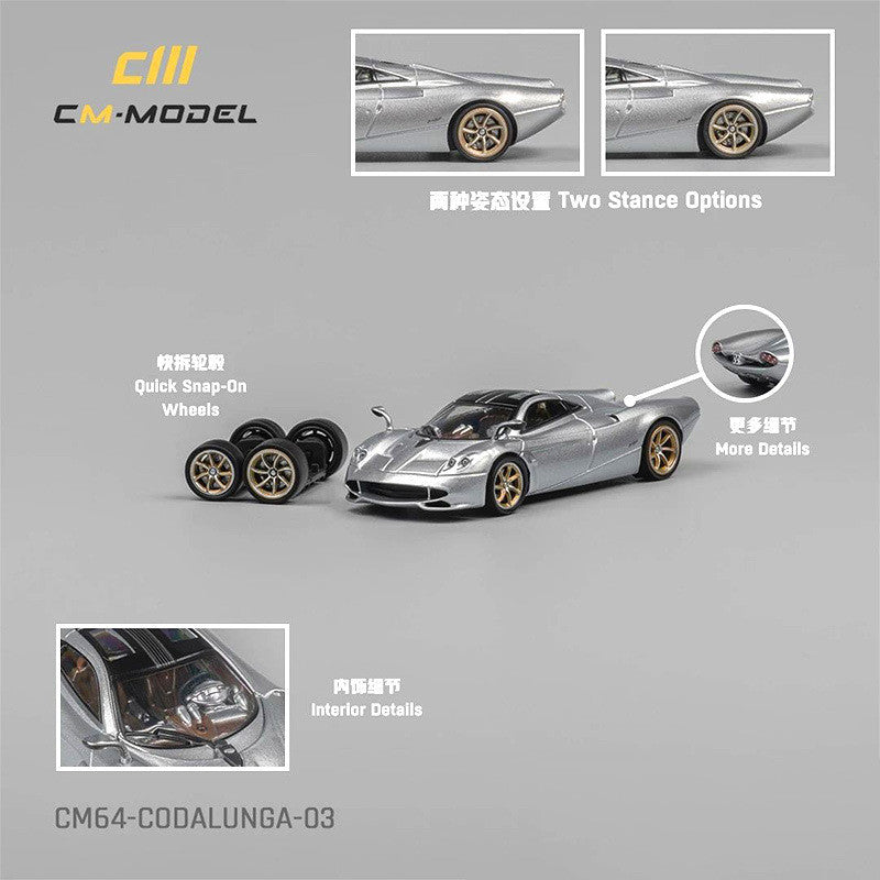 Mô hình xe Cmmodel Pagani Codalunga 1/64