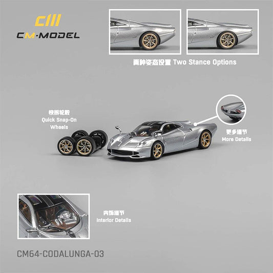 Mô hình xe Cmmodel Pagani Codalunga 1/64