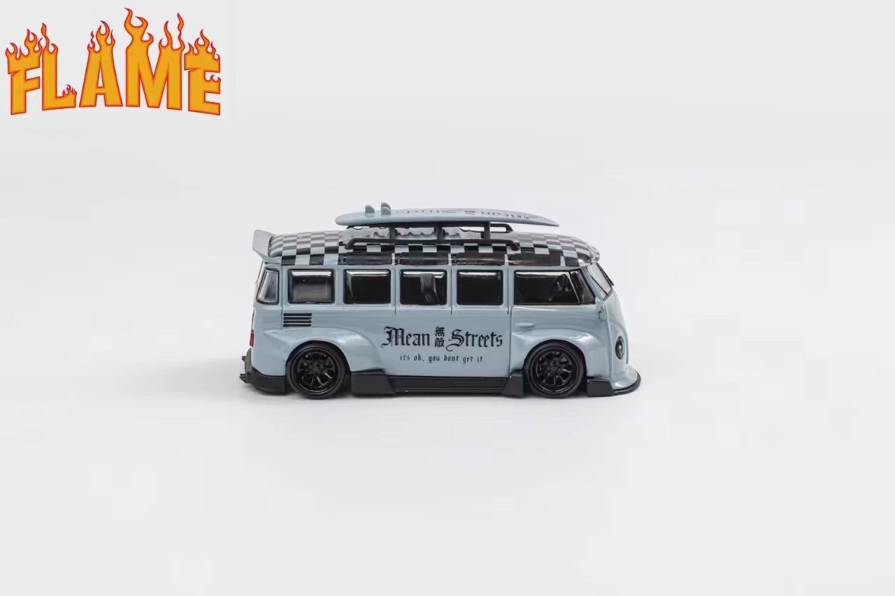 Mô hình xe Flame Volkswagen VW T1 Kombi Thân Rộng 1/64