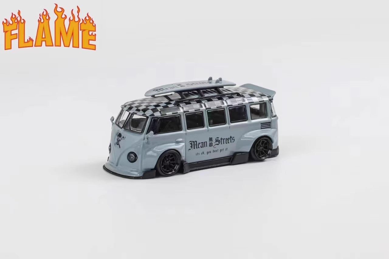 Mô hình xe Flame Volkswagen VW T1 Kombi Thân Rộng 1/64