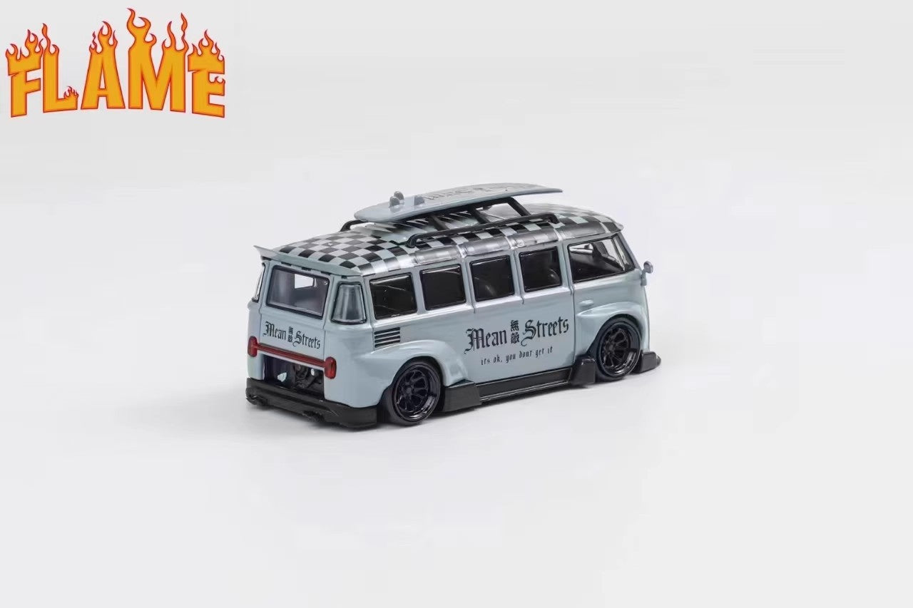 Mô hình xe Flame Volkswagen VW T1 Kombi Thân Rộng 1/64