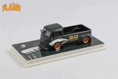 Mô hình xe Flame Volkswagen VW T1 Kombi Thân Rộng 1/64