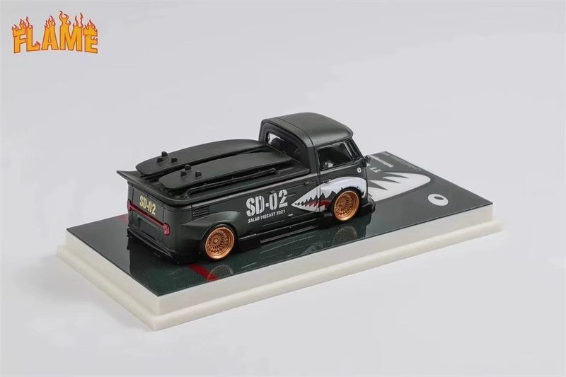 Mô hình xe Flame Volkswagen VW T1 Kombi Thân Rộng 1/64