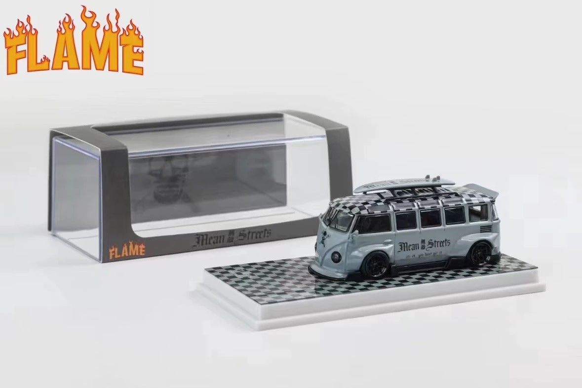 Mô hình xe Flame Volkswagen VW T1 Kombi Thân Rộng 1/64