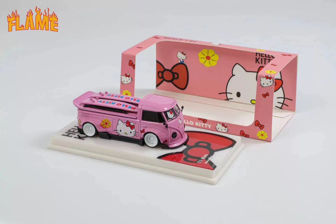 Mô hình xe Flame Volkswagen VW T1 Kombi Thân Rộng 1/64