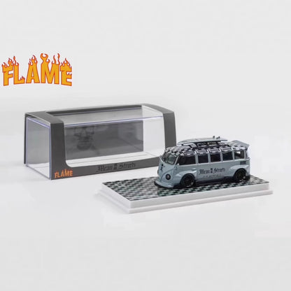 Mô hình xe Flame Volkswagen VW T1 Kombi Thân Rộng 1/64
