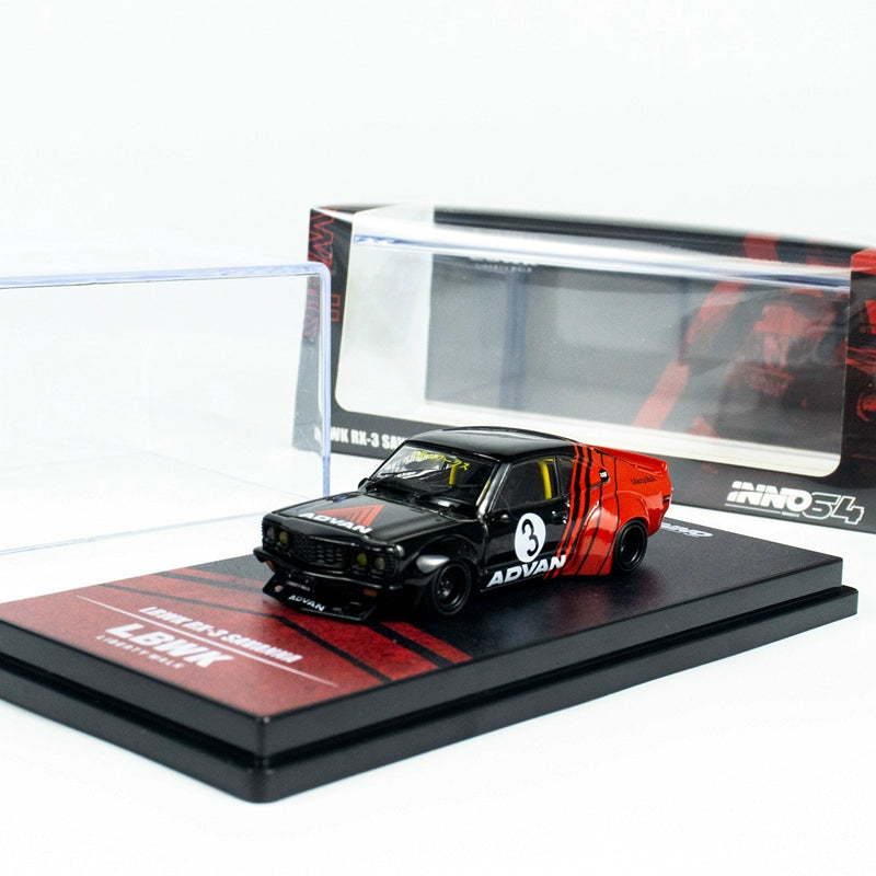 Mô hình xe INNO64 1/64 Mazda LBWK RX3 SAVANNA ADVAN