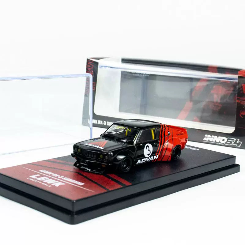 Mô hình xe INNO64 1/64 Mazda LBWK RX3 SAVANNA ADVAN