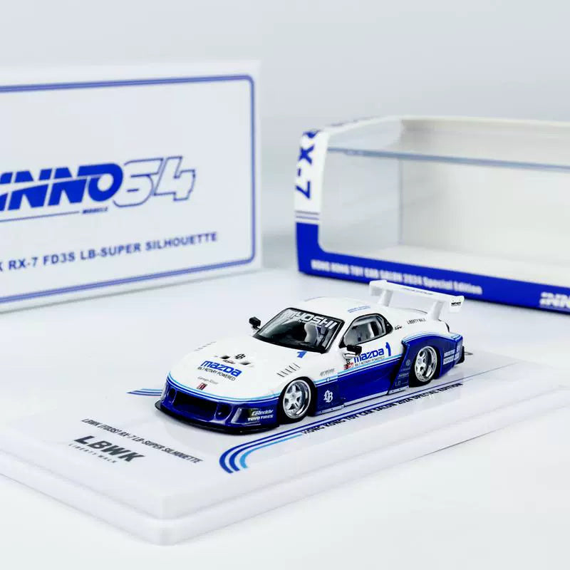 Mô hình xe INNO64 1/64 Mazda RX7 FD3S LB-SUPER Hong Kong Exhibition 2024