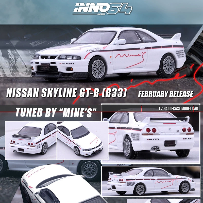 Mô hình xe INNO64 1/64 Nissan SKYLINE GTR R33