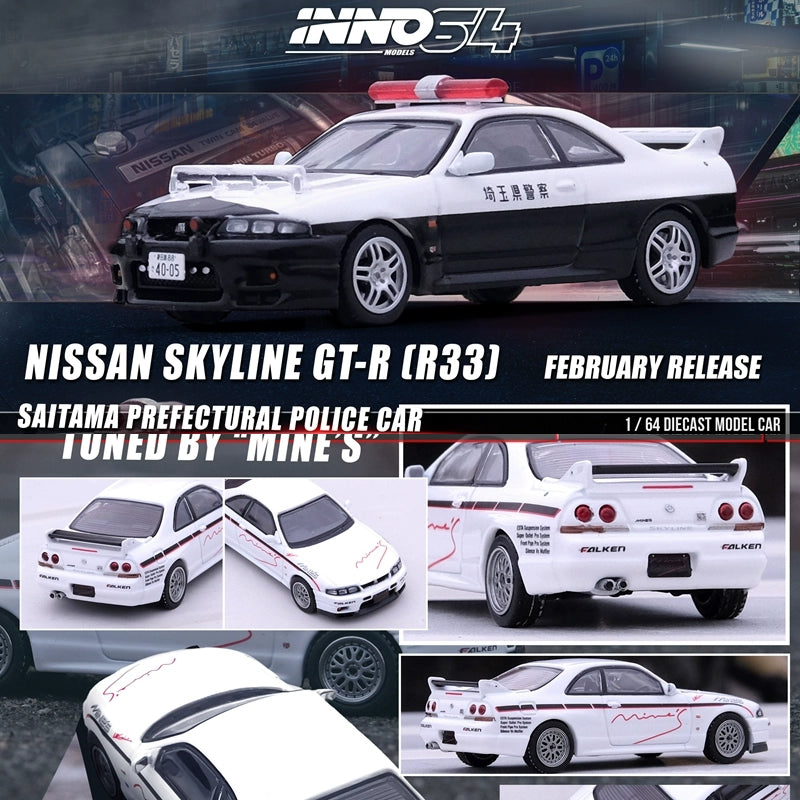 Mô hình xe INNO64 1/64 Nissan SKYLINE GTR R33
