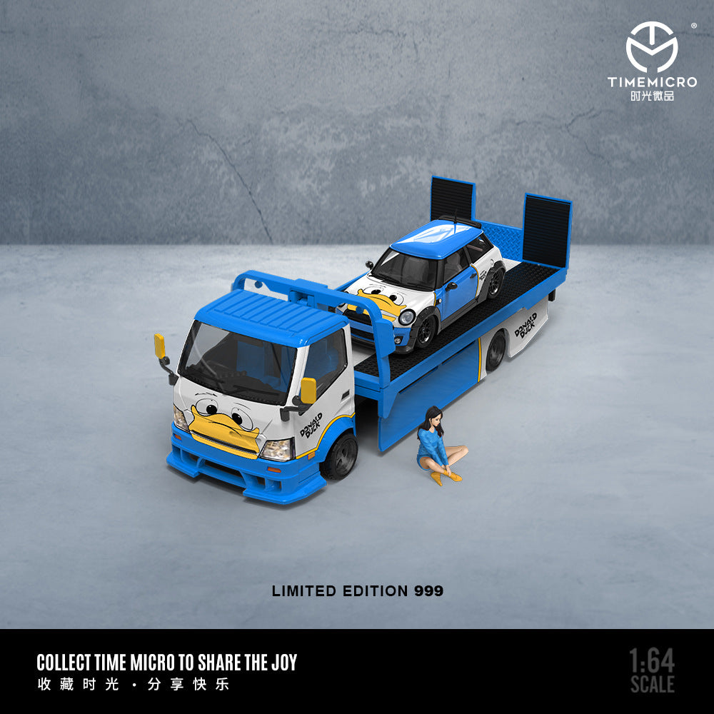 Mô hình xe Time Micro 1/64 Mini Cooper vịt Donald