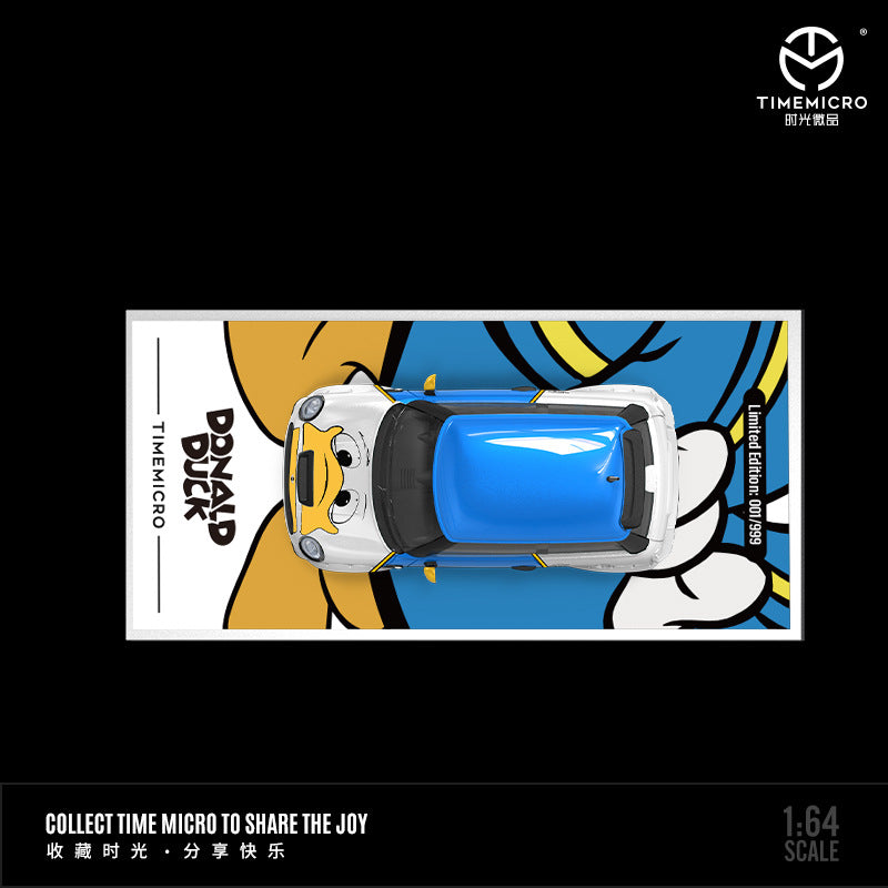 Mô hình xe Time Micro 1/64 Mini Cooper vịt Donald