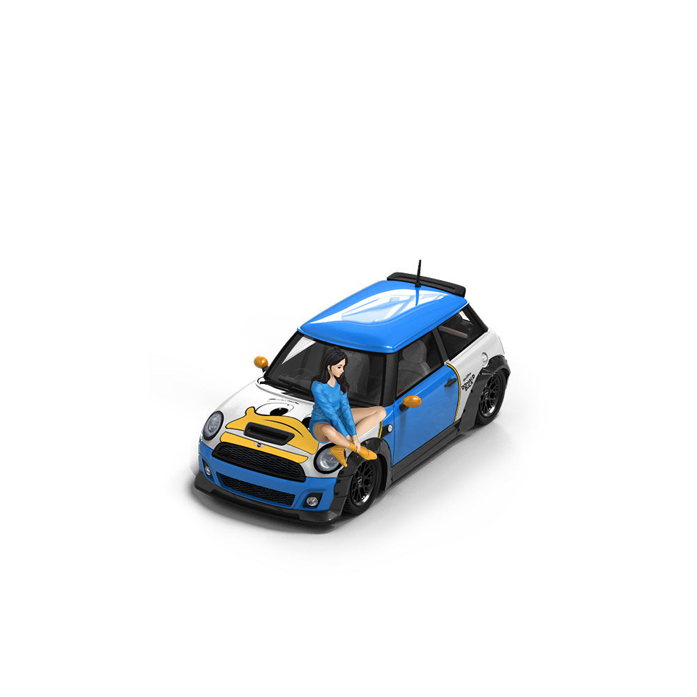 Mô hình xe Time Micro 1/64 Mini Cooper vịt Donald