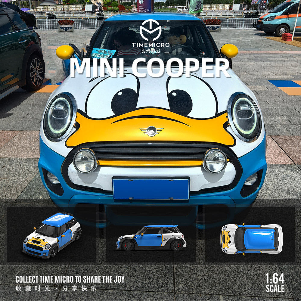 Mô hình xe Time Micro 1/64 Mini Cooper vịt Donald