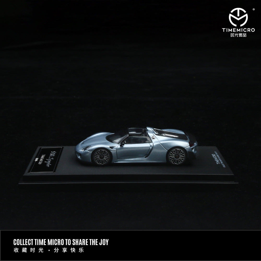 Mô hình xe Time Micro 1/64 Porsche 918 Blue/Cyan