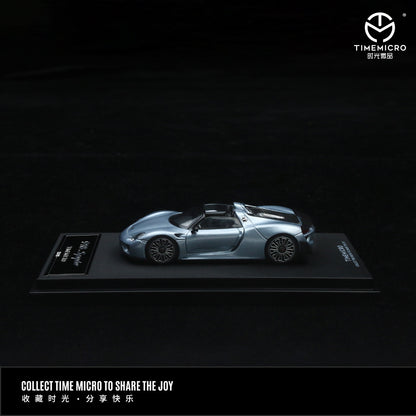 Mô hình xe Time Micro 1/64 Porsche 918 Blue/Cyan