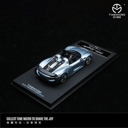 Mô hình xe Time Micro 1/64 Porsche 918 Blue/Cyan