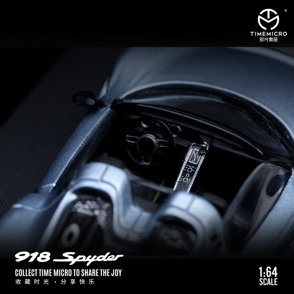 Mô hình xe Time Micro 1/64 Porsche 918 Blue/Cyan