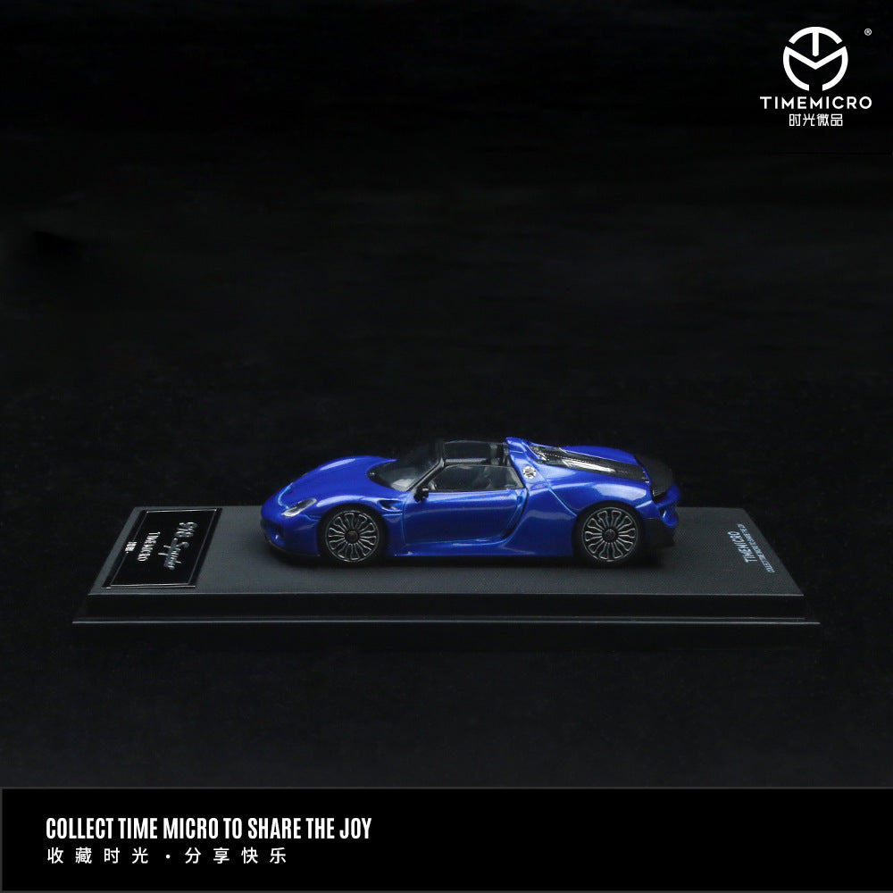 Mô hình xe Time Micro 1/64 Porsche 918 Blue/Cyan