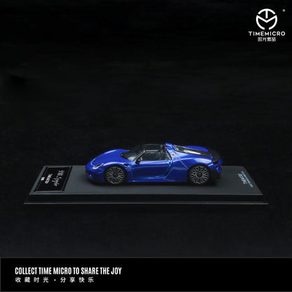 Mô hình xe Time Micro 1/64 Porsche 918 Blue/Cyan