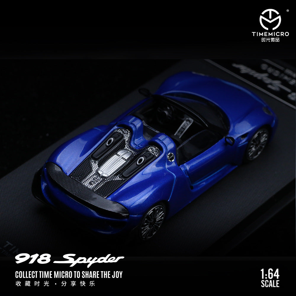 Mô hình xe Time Micro 1/64 Porsche 918 Blue/Cyan