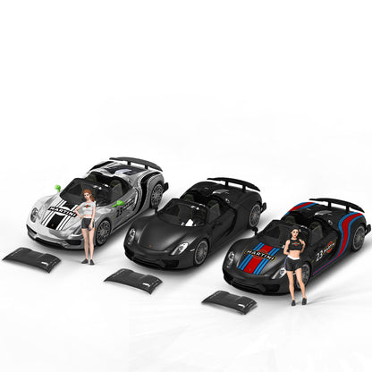 Mô hình xe Time Micro 1/64 Porsche 918 Martini