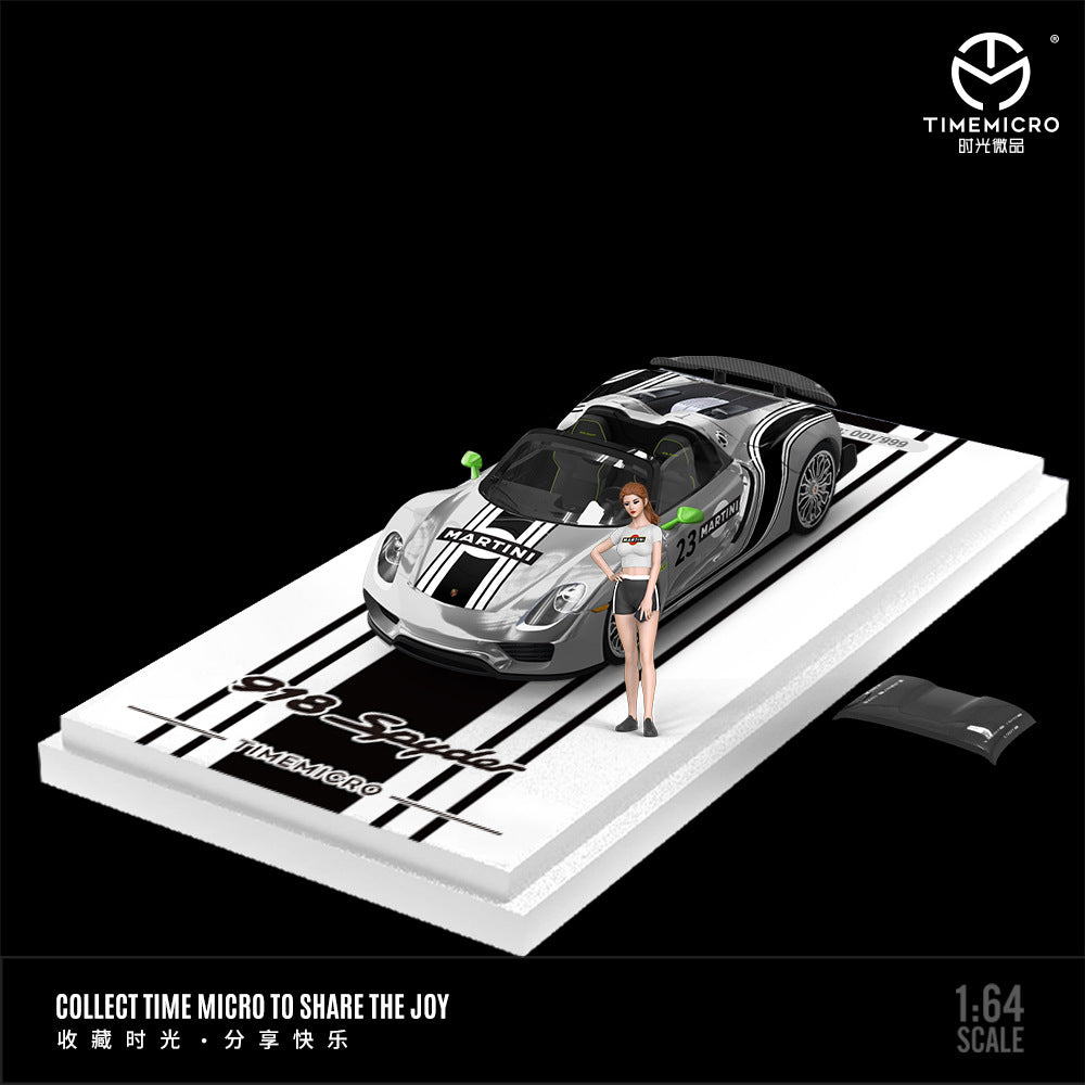 Mô hình xe Time Micro 1/64 Porsche 918 Martini
