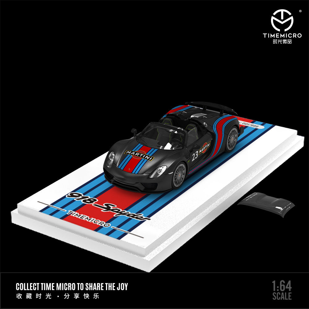 Mô hình xe Time Micro 1/64 Porsche 918 Martini