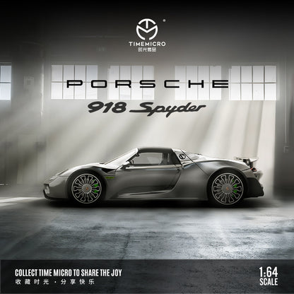 Mô hình xe Time Micro 1/64 Porsche 918 Spyder Gray