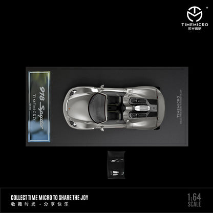 Mô hình xe Time Micro 1/64 Porsche 918 Spyder Gray