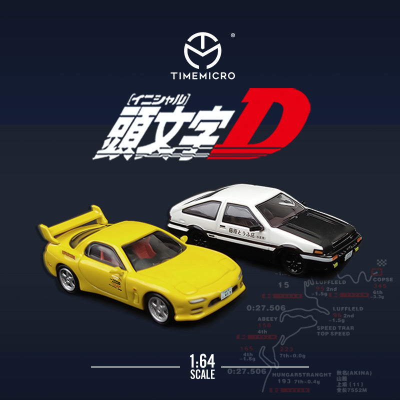 Mô hình xe Time Micro 1/64 Toyota AE86 Initial D Closed Lights Edition