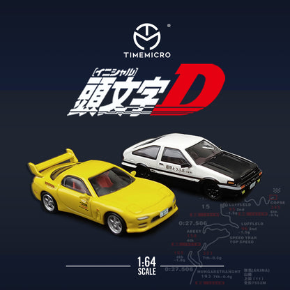 Mô hình xe Time Micro 1/64 Toyota AE86 Initial D Closed Lights Edition