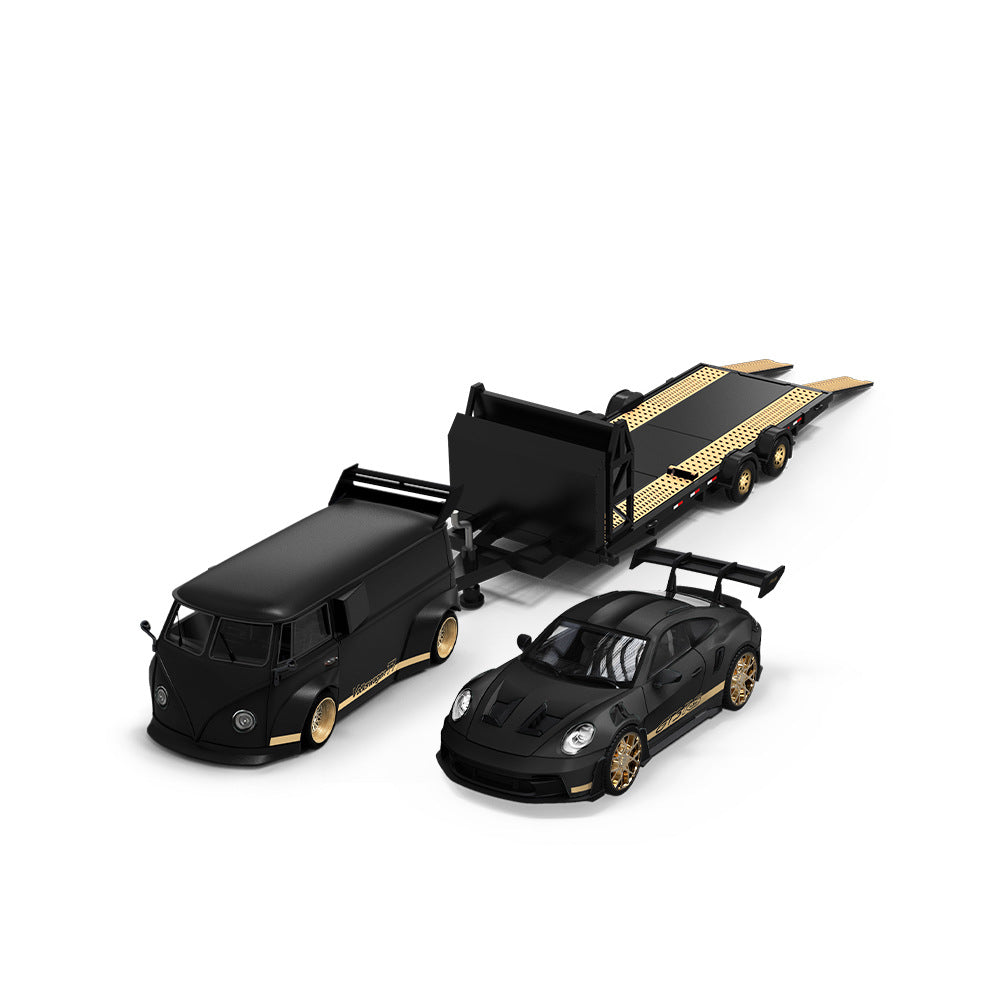 Mô hình xe Time Micro 1/64 Xe bus T1 Volkswagen và Porsche 992