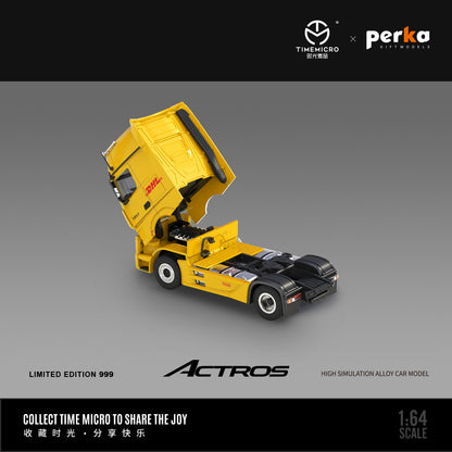 Mô hình xe Time Micro 1/64 xe tải Mercedes-Benz Actros Shiguang & Perka