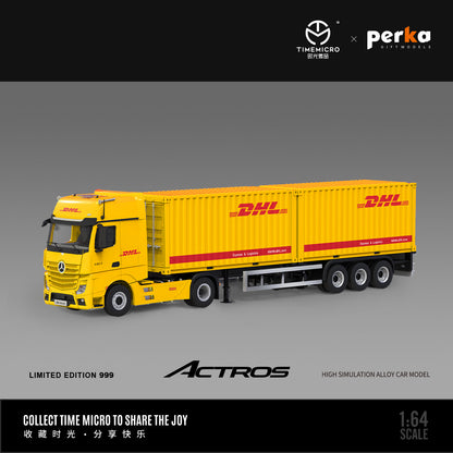 Mô hình xe Time Micro 1/64 xe tải Mercedes-Benz Actros Shiguang & Perka