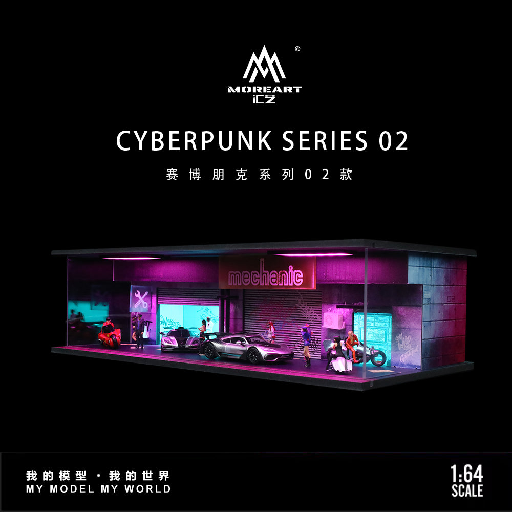 MoreArt 914305 diorama Cyberpunk series bản lắp ghép có đèn chiếu sáng 1/64