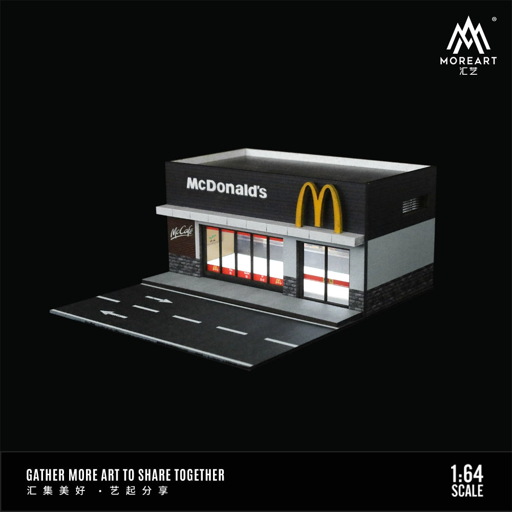 MoreArt cửa hàng McDonald và figure nhân viên của hãng 1/64