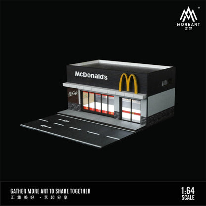 MoreArt cửa hàng McDonald và figure nhân viên của hãng 1/64