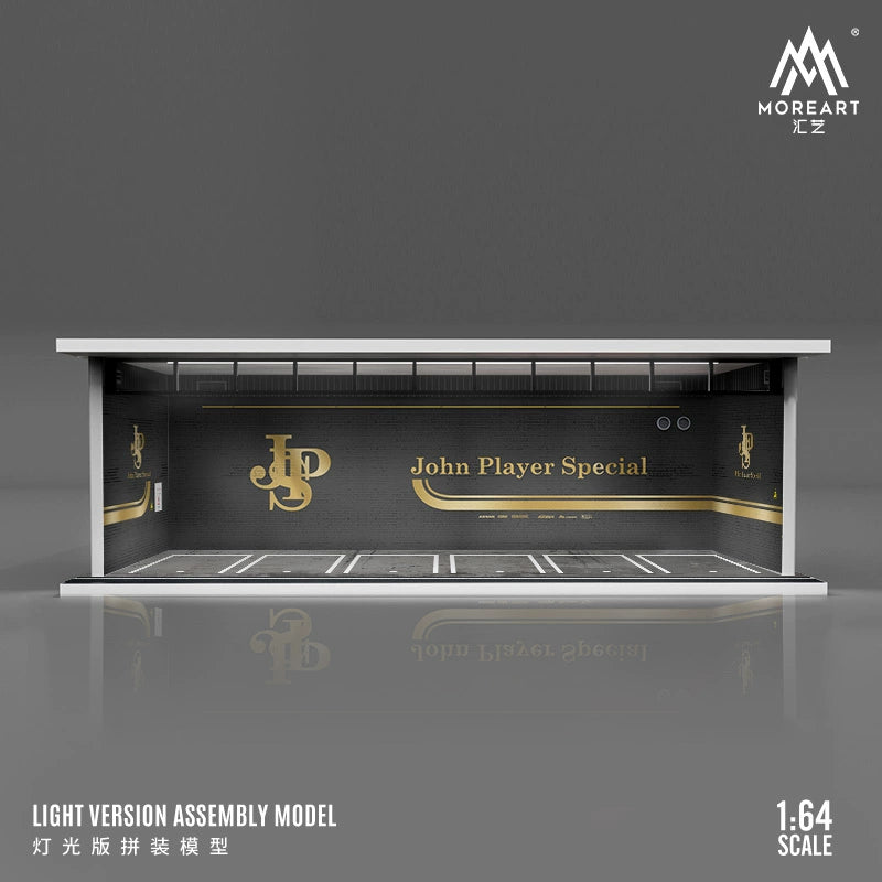 MoreArt 1/64 Diorama garage mô hình lắp ghép có đèn chiếu sáng