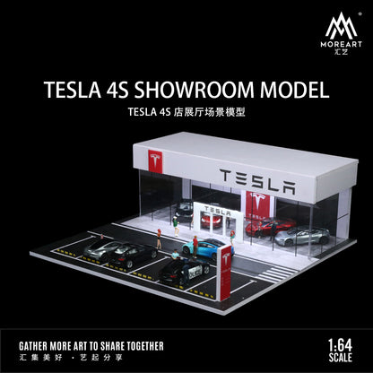 MoreArt Tesla 4S Showroom có đèn chiếu sáng 1/64