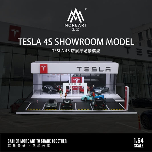 MoreArt Tesla 4S Showroom có đèn chiếu sáng 1/64