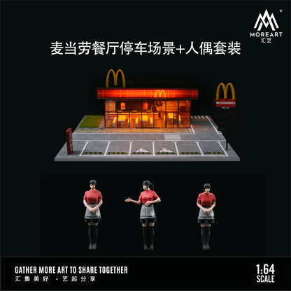 MoreArt cửa hàng McDonald và figure nhân viên của hãng 1/64