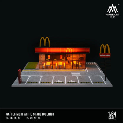 MoreArt cửa hàng McDonald và figure nhân viên của hãng 1/64